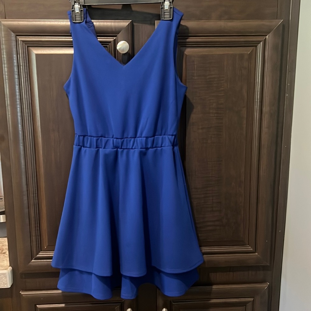 Blue ruffle dress